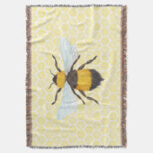 Gele bijen en honingraatbruin deken (Voorkant Verticaal)