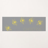 Gele Bijen Grijze Yoga Mat (Voorkant (horizontaal))