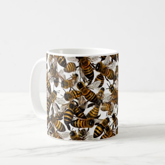 Gele bijen koffiemok (Voorkant links)