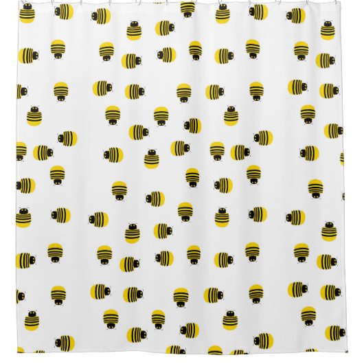 Gele bijen — Shower Curtain Douchegordijn (Voorkant)