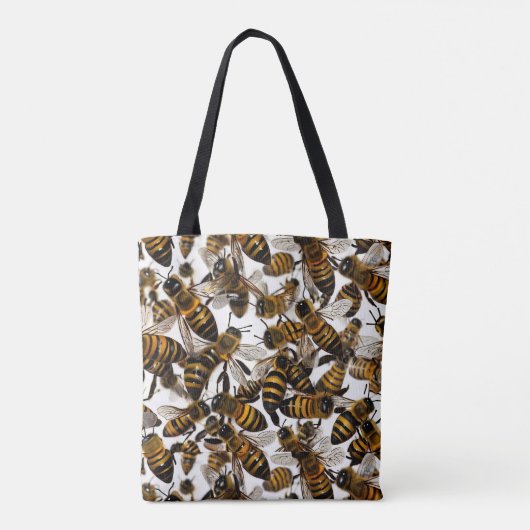 Gele bijen tote bag (Achterkant)