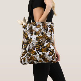 Gele bijen tote bag