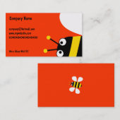 Gele bijen visitekaartje (Voorkant / Achterkant)