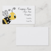 Gele bijenkaart visitekaartje (Voorkant / Achterkant)