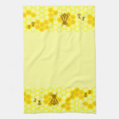 Gele Bijenkorf Keukenhanddoek (Verticaal)
