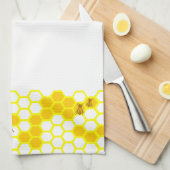Gele Bijenkorf Keukenhanddoek (Quarter Fold)