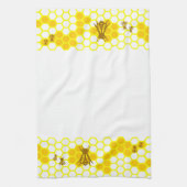 Gele Bijenkorf Keukenhanddoek (Verticaal)
