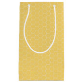 Gele bijenkorven Honeycomb Bumble Bee Gift Bag Klein Cadeauzakje (Voorkant)
