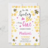 Gele Bijenuitnodiging Kaart (Voorkant)