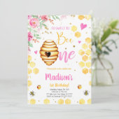 Gele Bijenuitnodiging Kaart (Staand voorkant)