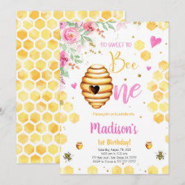 Gele Bijenuitnodiging Kaart