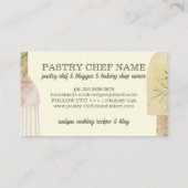 Gele bijtende bakkerij visitekaartje (Achterkant)