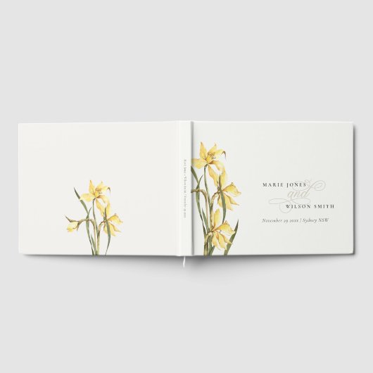 Gele bijtende Waterverf van Daffodil Gastenboek (Volledig)