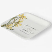 Gele bijtende Waterverf van Daffodil Papieren Bordje (Gebogen)