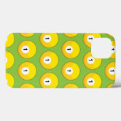 Gele biljartbal nummer één patroon Case-Mate iPhone case (Achterkant (horizontaal))
