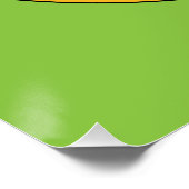 Gele biljartbal nummer één perfect poster (Hoek)