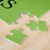Gele biljartbal nummer één personaliseren legpuzzel (Zijkant)