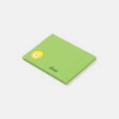 Gele biljartbal nummer één personaliseren post-it® notes (Schuin)