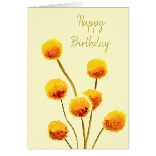 Gele Billy Button (Australische bloem) (Voorkant)