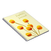 Gele Billy Button (Australische bloem) Notitieboek (Rechterzijde)