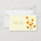 Gele Billy Button (Australische bloem) Notitiekaartje (Voorkant)