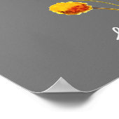 Gele Billy Button (Australische bloem) Poster (Hoek)