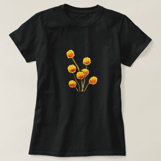 Gele Billy Button (Australische bloem) T-shirt (Design voorkant)