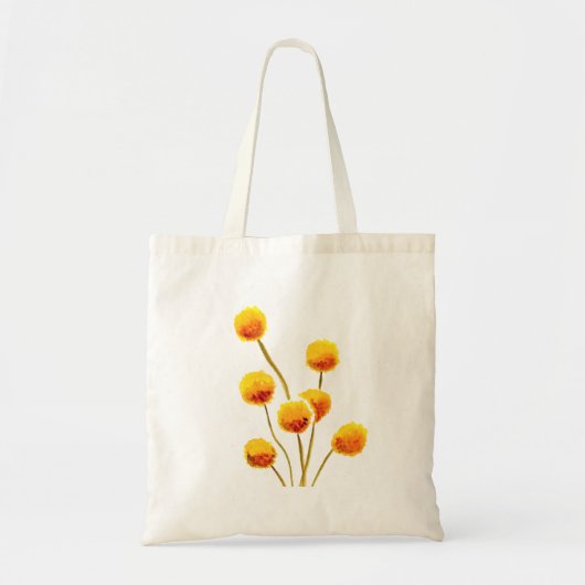 Gele Billy Button (Australische bloem) Tote Bag (Voorkant)