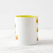 Gele Billy Button (Australische bloem) Tweekleurige Koffiemok (Center)