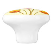 Gele Billy Button bloem Australisch kunstontwerp Keramische Knop (Zijkant)