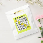 Gele BINGO-kaart Favor Bag Bedankzakje (Gezegeld)
