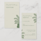 Gele binnenhuisdecorateur Verticale Visitekaartjes (Voorkant / Achterkant)