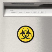 Gele Biohazard Symbool Magneet (Insitu (Vaatwasser))