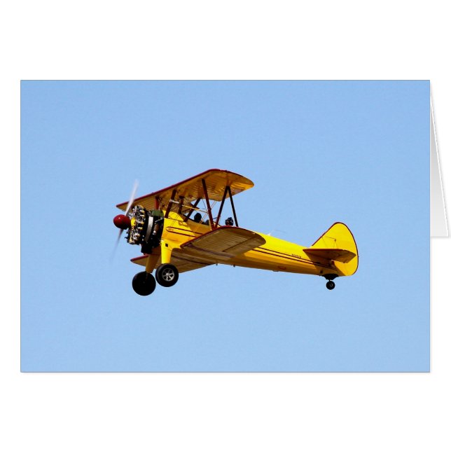 Gele Biplane (Voorkant Horizontaal)