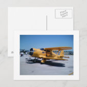 Gele Biplane Briefkaart (Voorkant / Achterkant)