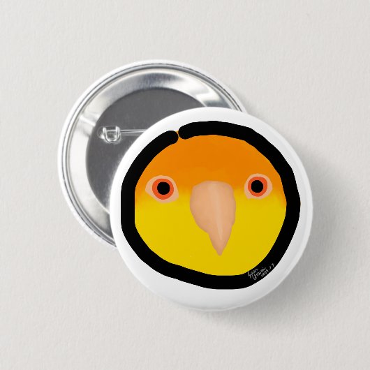 Gele birb "Lemon" Button (Voorkant /achterkant)