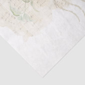 Gele bird Postmark Music Flower Decoupage Tissuepapier (Detail)