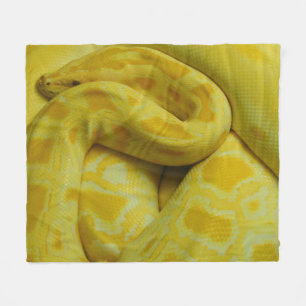 Gele Birmaanse Python Fleece Deken