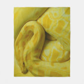 Gele Birmese Python Fleece Deken (Voorkant)