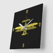  gele blaasbare wandklok (Hoek)