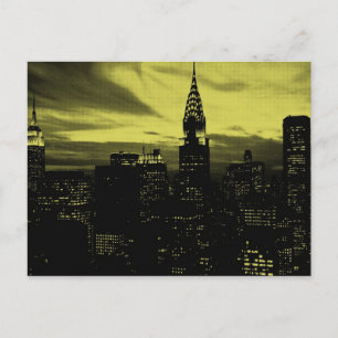 Gele Black New York City Briefkaart