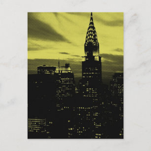 Gele Black New York City Briefkaart