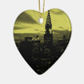 Gele Black New York City Keramisch Ornament (Links)