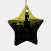 Gele Black New York City Keramisch Ornament (Rechts)