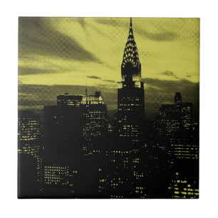 Gele Black New York City Tegeltje