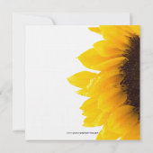 Gele Black Sunflower Rehearsal Dinner Invitation Kaart (Achterkant)