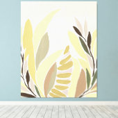Gele bladeren canvas afdruk (Insitu (Houten vloer))