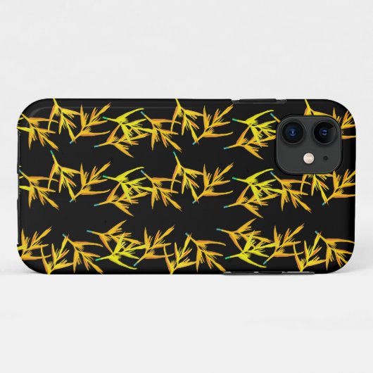 Gele bladeren Case-Mate iPhone case (Achterkant (horizontaal))