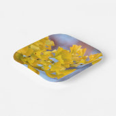 Gele bladeren Ginkgo-boom Papieren Bordje (Gebogen)