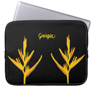 Gele bladeren laptop sleeve